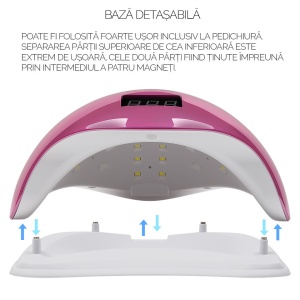 Lampa UV LED 48W SUN5 PRO SensoPRO Milano, Royal Pink - Img 3