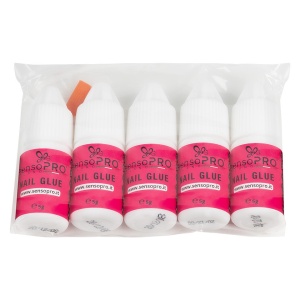 Lipici Unghii Tipsuri Nail Glue SensoPRO Milano, set 5 x 5g - Img 2