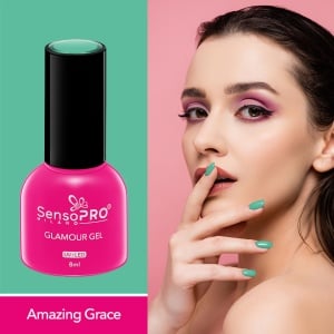 Oja Semipermanenta Glamour Gel SensoPRO Milano, #105 Amazing Grace, 8ml - Img 2