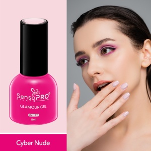 Oja Semipermanenta Glamour Gel SensoPRO Milano, #85 Cyber Nude, 8ml - Img 2