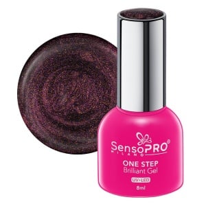 Oja Semipermanenta One Step Brilliant Gel SensoPRO Milano, 84 Mahogany Stars, 8ml