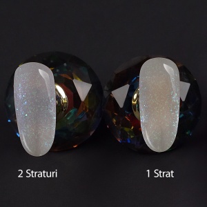Shimmer Rubber Base SensoPRO Milano 10ml, Frosty Blush #18 - Img 2
