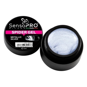 Spider Gel Metallic Silver, 5 ml - SensoPRO Milano