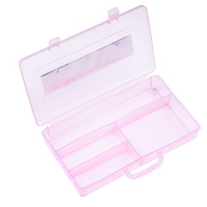 Cutie Manichiura Compartimentata SensoPRO - Recipient Nail - Art cu 4 Sloturi Sweet Pink