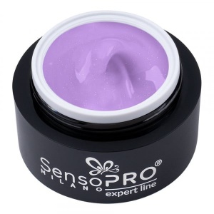 Gel Constructie Unghii Expert Line SensoPRO Milano 30ml, Shimmer Purple