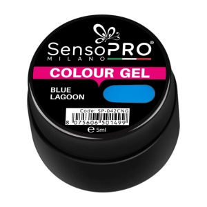 Gel UV Colorat SensoPRO Milano Blue Lagoon, 5ml - Img 2