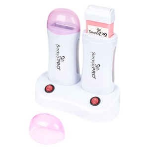Incalzitor ceara dublu cu suport SensoPRO Milano WAX EXPERT DUO, Roz - Img 2