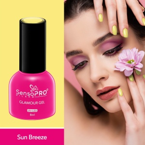 Oja Semipermanenta Glamour Gel SensoPRO Milano, #96 Sun Breeze, 8ml - Img 2