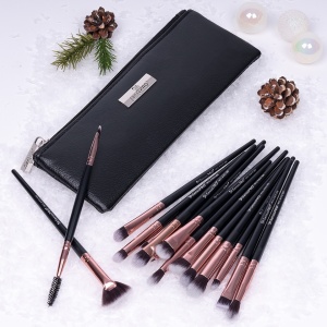 Pensule Machiaj SensoPRO Milano Black Gold, Set 15 + Borseta Cadou - Img 4