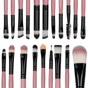 Pensule Machiaj SensoPRO Milano Travel Pink, Set 20 + Cadou - Img 3
