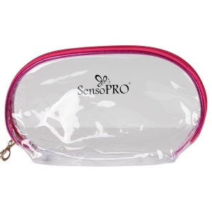 Portfard Travel SensoPRO Fiesta, Transparent & Fuchsia, set 2 buc - Img 2