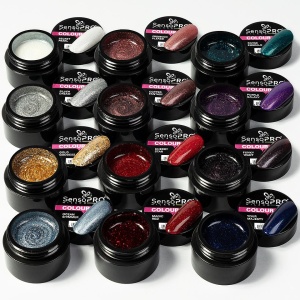 Set 12 Geluri UV Colorate SensoPRO Milano, Glitter Treasure Collection - Img 3