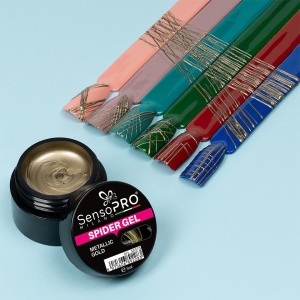 Spider Gel Metallic Gold, 5 ml - SensoPRO Milano - Img 4
