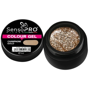 Gel UV Colorat SensoPRO Milano, Champagne Gold, 5ml
