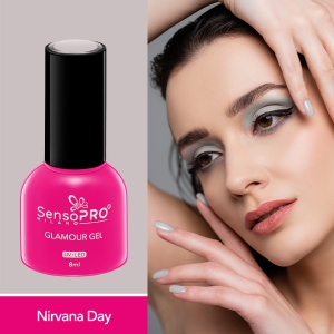 Oja Semipermanenta Glamour Gel SensoPRO Milano, #107 Nirvana Day, 8ml - Img 2
