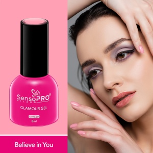 Oja Semipermanenta Glamour Gel SensoPRO Milano, #87 Believe in You, 8ml - Img 2