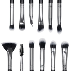 Pensule Machiaj SensoPRO Milano Black Silver, Set 12 + Borseta Cadou - Img 2