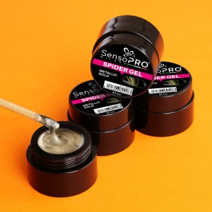 Spider Gel Metallic Gold, 5 ml - SensoPRO Milano - Img 5