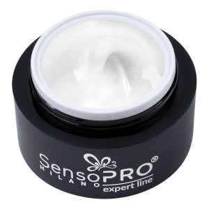 Gel Constructie Unghii Expert Line SensoPRO Milano 15ml, Shimmer Milky White