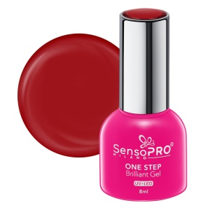 Oja Semipermanenta One Step Brilliant Gel SensoPRO Milano, 07 Red Sangria, 8ml