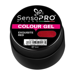 Gel UV Colorat SensoPRO Milano, Exquisite Red, 5ml - Img 2