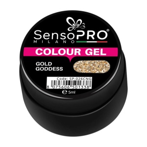 Gel UV Colorat SensoPRO Milano, Gold Goddess, 5ml - Img 2