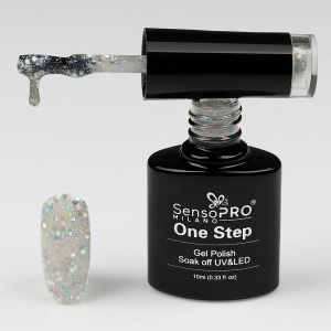 Oja Semipermanenta SensoPRO Milano One Step 10ml culoare Argintiu- 028 Jewelry Glow - Img 2