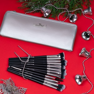 Pensule Machiaj SensoPRO Milano Black Silver, Set 12 + Borseta Cadou - Img 4