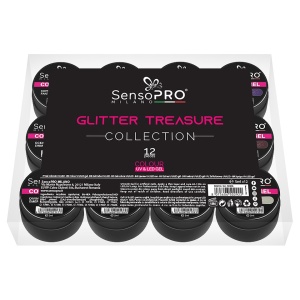 Set 12 Geluri UV Colorate SensoPRO Milano, Glitter Treasure Collection - Img 4