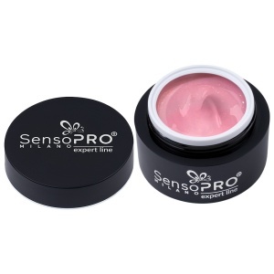 Gel Constructie Unghii Expert Line SensoPRO Milano 15ml - Blush Glitz - Img 2