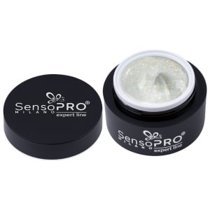 Gel Constructie Unghii Expert Line SensoPRO Milano 15ml - Water Glitz - Img 2