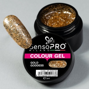 Gel UV Colorat SensoPRO Milano, Gold Goddess, 5ml - Img 3
