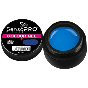 Gel UV Colorat SensoPRO Milano Neon Blue, 5ml