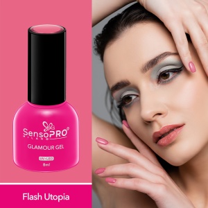 Oja Semipermanenta Glamour Gel SensoPRO Milano, #90 Flash Utopia, 8ml - Img 2